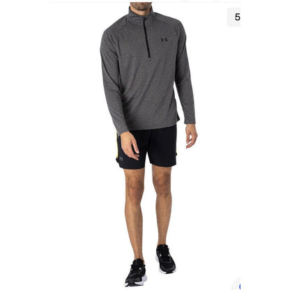 Under Armour Men's 2.0 UA Tech Half-Zip Pullover -Heather/Black E0301- Small