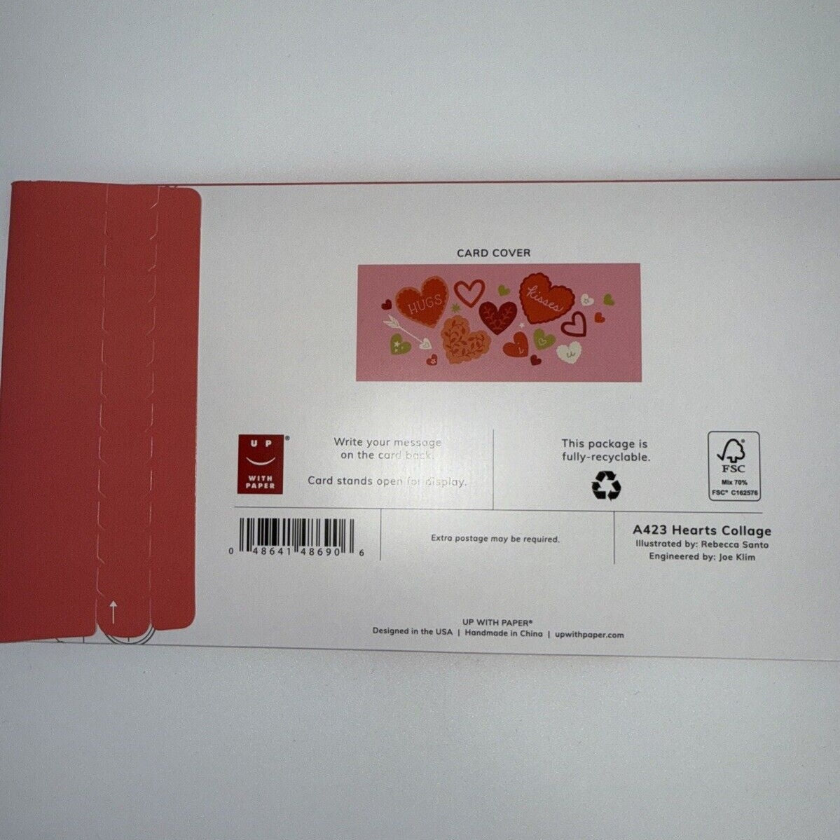Lot Of 2 X Up With Paper Valentine’s Day Cards Love Balloons with Light, Pop-up