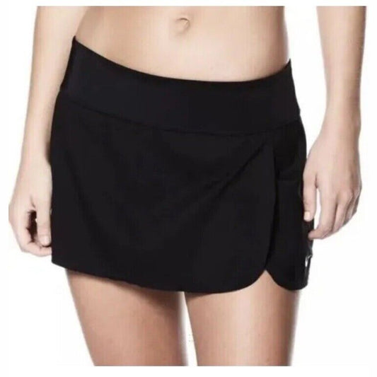 NIKE women’s Swim Black Boardskirt bikini bottoms NESS8203-001 BLACK-Size Large