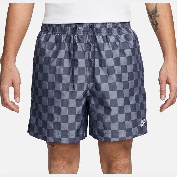 $60 NEW Nike Men’s Club Checkered Woven Flow Shorts-Blue/Grey- Large - New