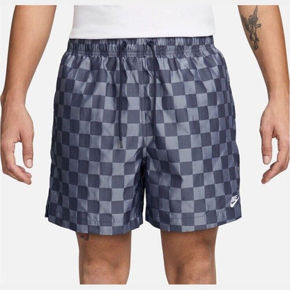 $60 NEW Nike Men’s Club Checkered Woven Flow Shorts-Blue/Grey- Large - New