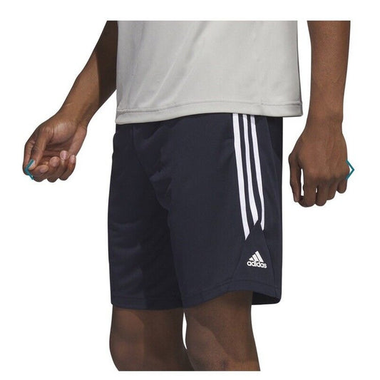Adidas Men’s Legend 3 Stripes 9” Basketball Shorts IC2455-Blue / White-Small-New