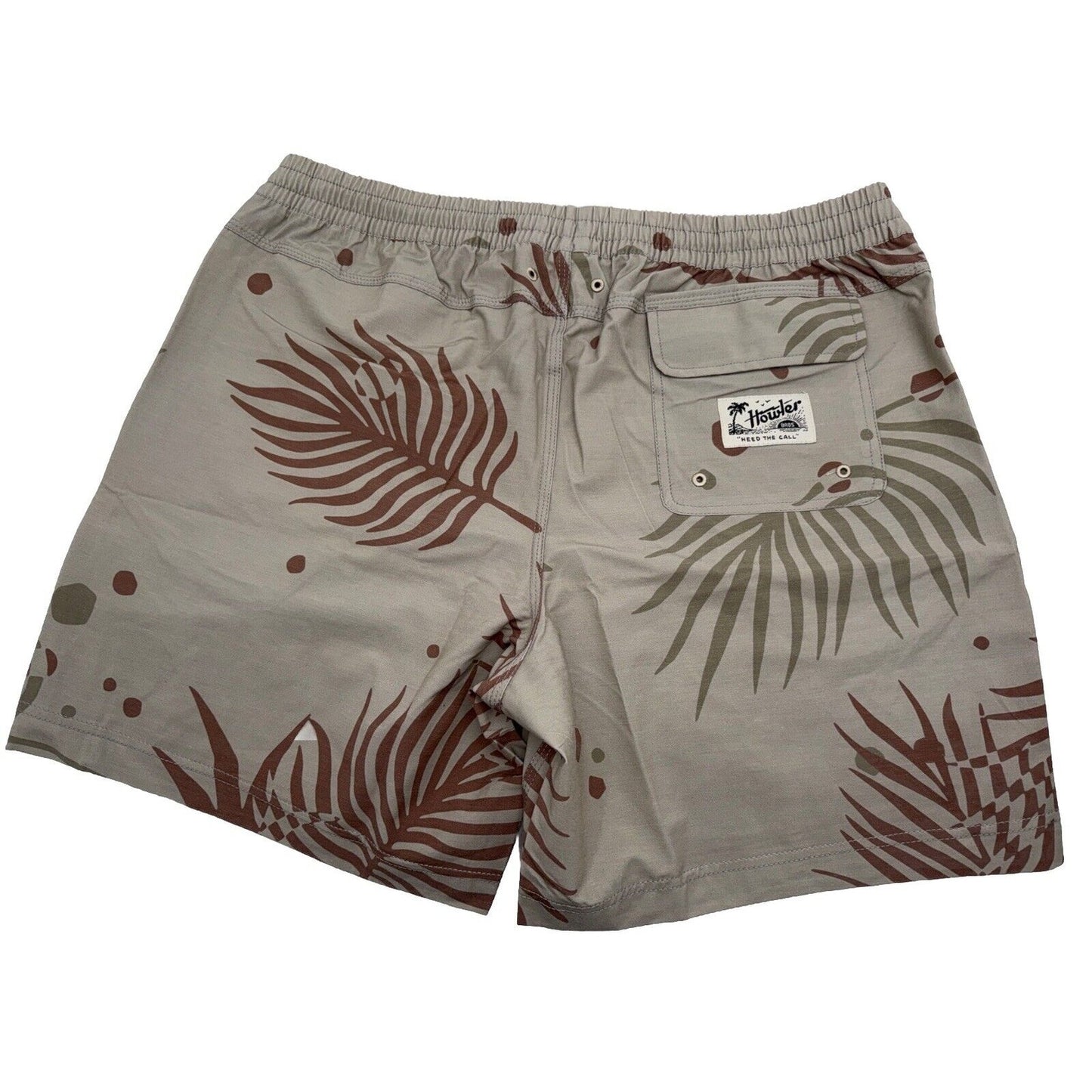 $59 Howler Bros Men’s Deep Set Boardshorts Swim Trunks- Forest Beige-XLarge- NEW