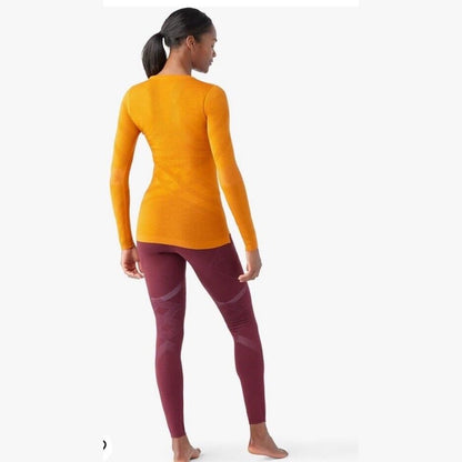 $130 Smartwool Women’s Intraknit Merino Base Layer Crew-Marmalade-Small-New Tag