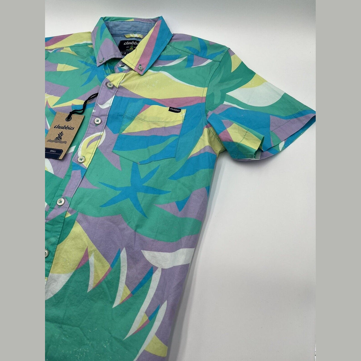 Chubbies Men’s Shirt The Surfside Friday Shirt-Multi -Small - New Tag $65