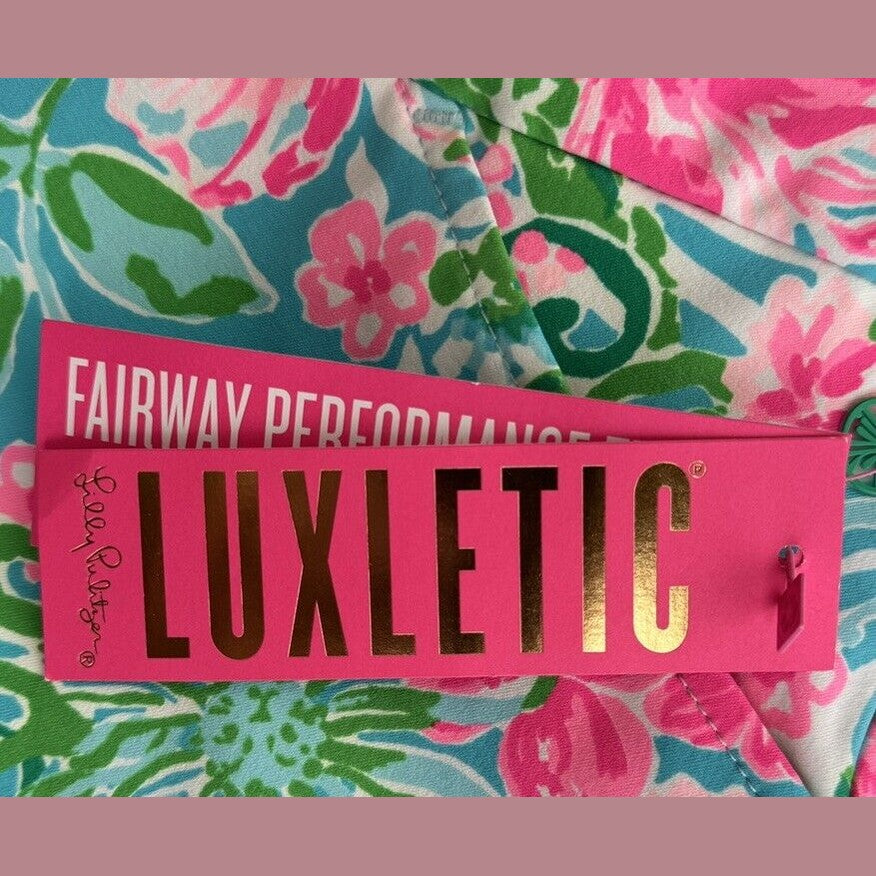 Lilly Pulitzer -Reid Short Leaf it Wild Golf Amalfi Blue-Size 00 NWT Retail $108