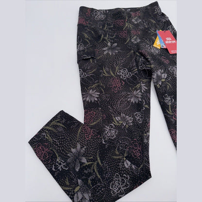 $75 Sherpa Adventure Women’s Nisha Tight Leggings-SW23015-Black Floral-Medium