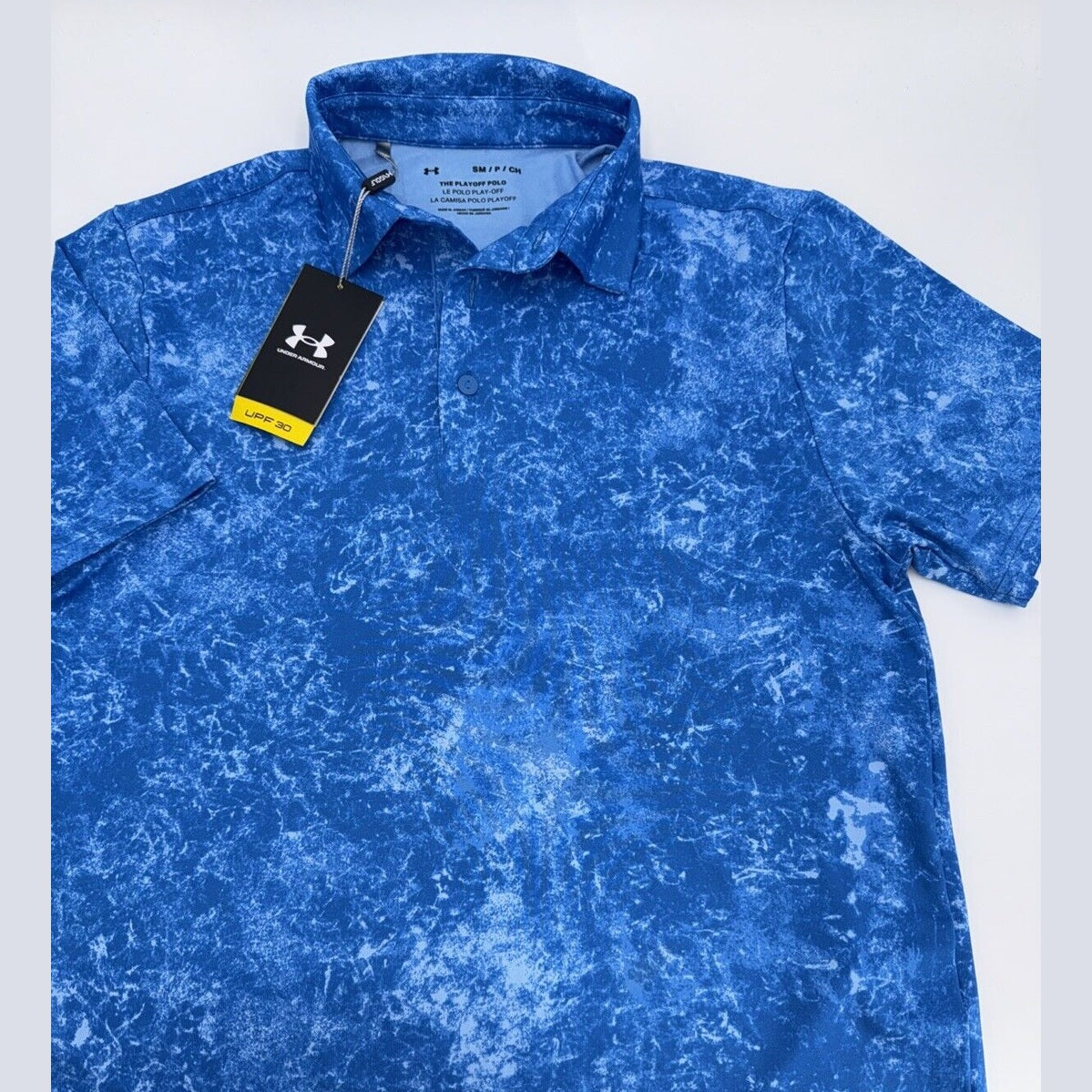 $70 Under Armour Men’s Playoff 3.0 Polo Print Shirt- Royal Blue - Small- New