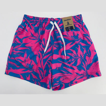 $70 Chubbies The Palm Springers 5.5" Inseam Swim Trunks-Pink/Blue-Small-New Tag
