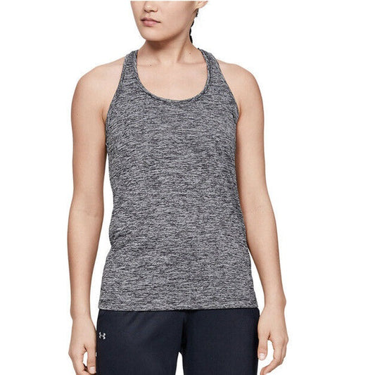 Under Armour Twist Tech Womens Tank Top-Metallic Silver (Grey)- Large - New Tags