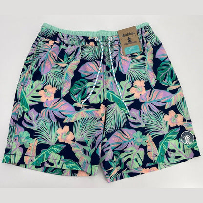 Chubbies Men's Stretch Swim Trunks 7" The Night Faunas -Multi-Small-New $79.50