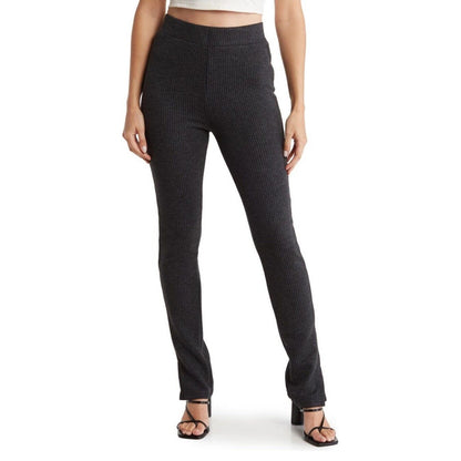 We Wore What Women's Ribbed Seamless Stretch Leggings Black - Size Small  $98