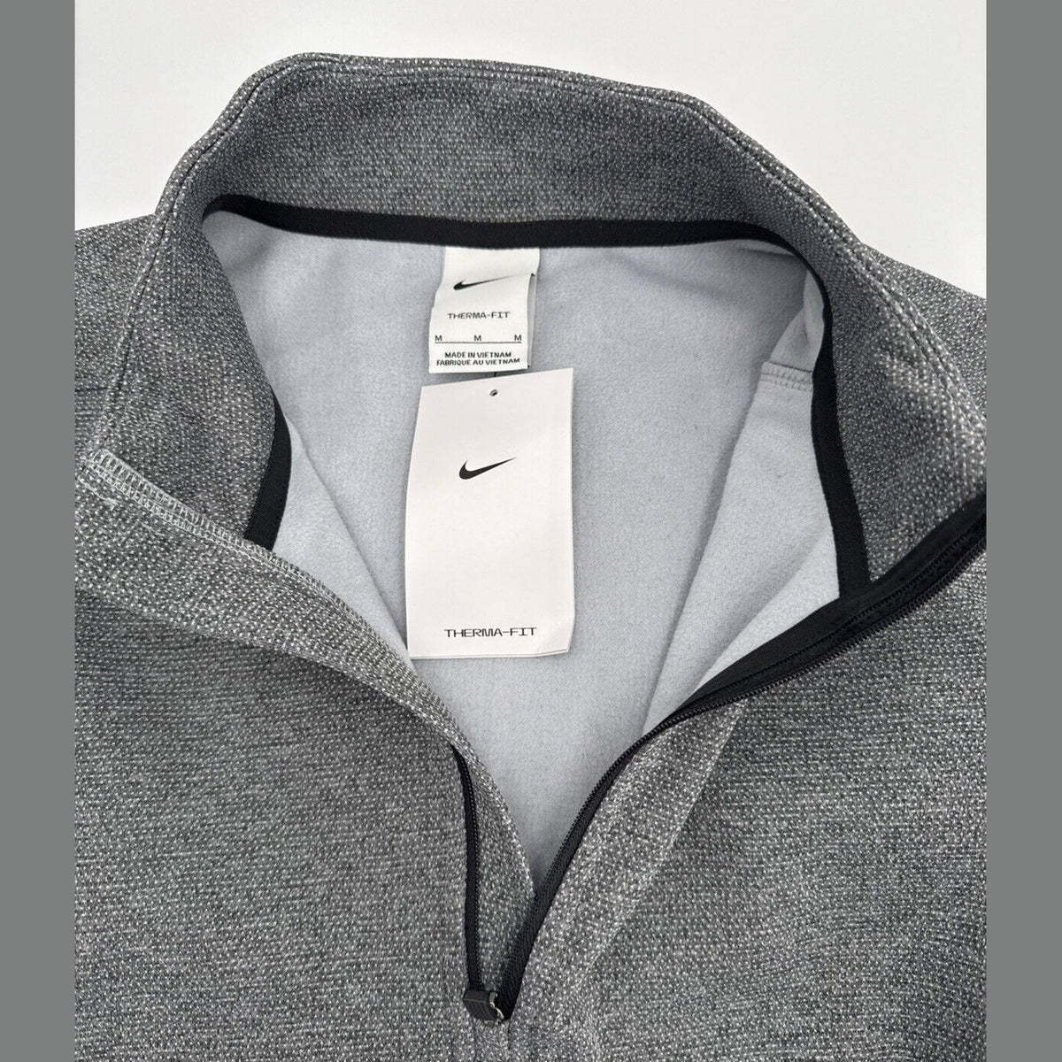$80 Nike Men’s Golf Top Shirt 1/4 Zip Victory Pullover DN1947- Grey - Medium-New