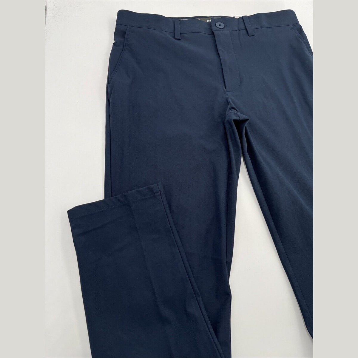 FLX Men’s Premium Slim Flat Front Pants- Navy- 32W 32L - New Tags