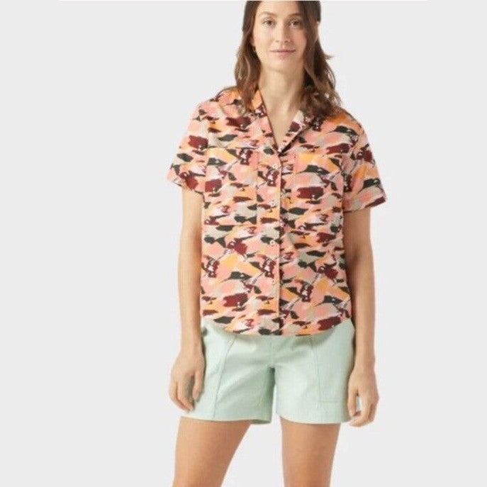 $109 Stio Women’s Marion Brush Stroke Camp Shirt Button Up-Size: XSmall- NWT