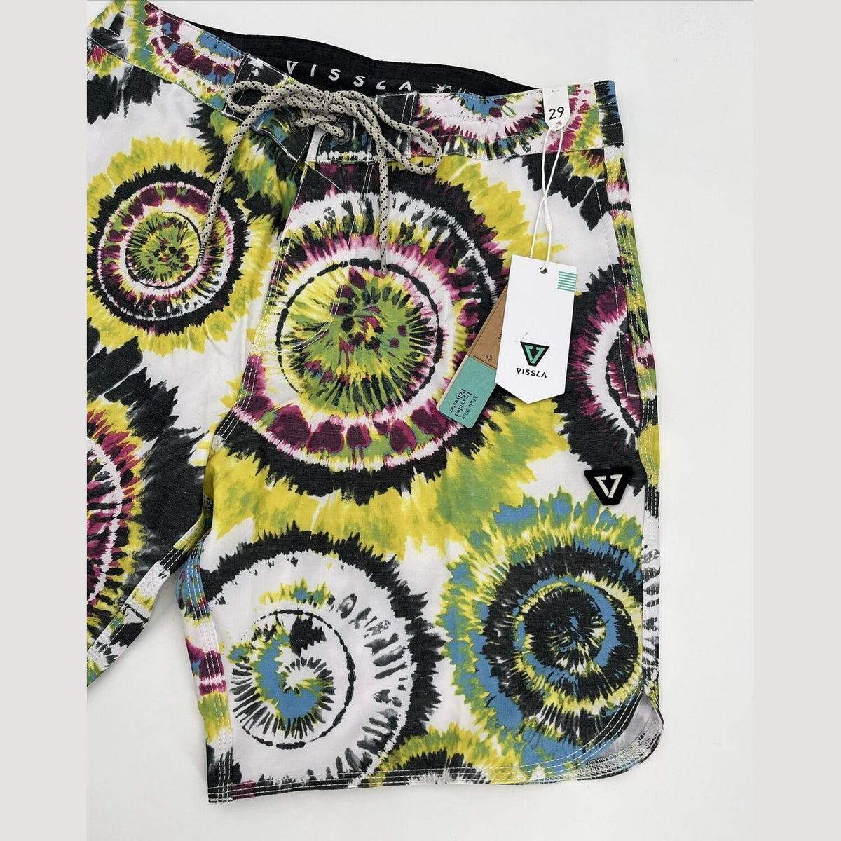 $70 VISSLA Men's Boardshorts SHRED HEAD 17.5" - Black Multi - Size: 29W-NWT