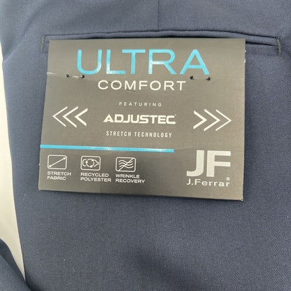 JF J Ferrar Men's Slim Fit Dress Pants Slacks Flat Front-Navy-32W 29L- New