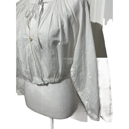 Rails Women’s Long Sleeve Katia Crop Shirt - Beach White- XSmall- New Tag $168