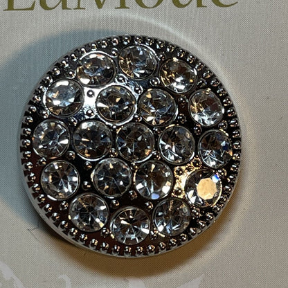 Lot Of 2 Cards La Mode rhinestones 7/8”  Buttons 400060069 Flower 2-Count
