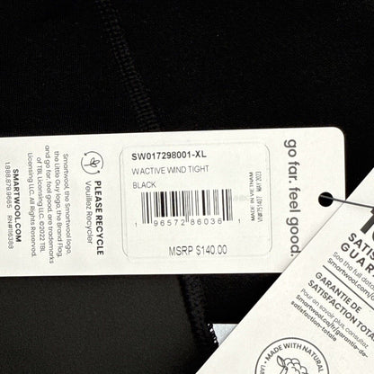 Smartwool Women’s Active Wind Tights Pants- Black - XLarge- NEW- $140.00 Retail