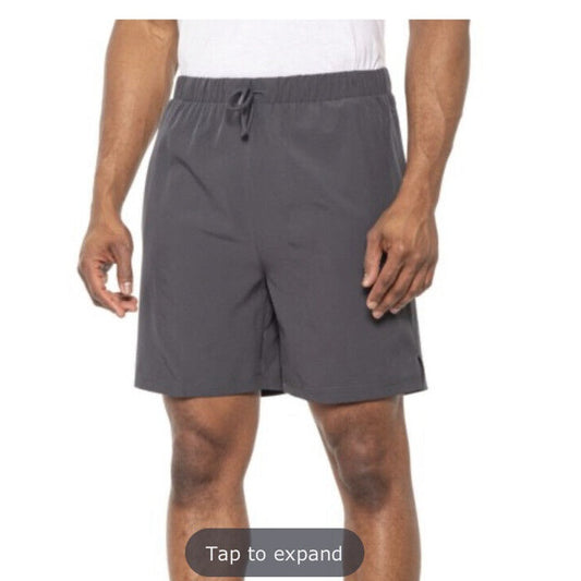 Reebok Men's Alpha Lightweight  Training Athletic Shorts- Ebony Gray- Large-New
