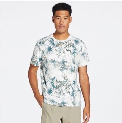 VRST Men's Essential Print Tee Shirt Botanic Mineral Teal- Small -NWT