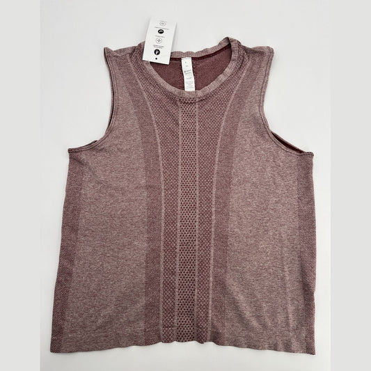 Avocado Activewear Women’s Sleeveless Textured Race Tank Top-Burgandy-M/L-New