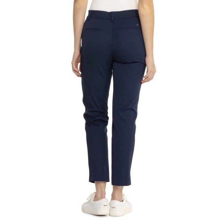 $180 G/Fore Women’s Twill Luxe Straight Leg Golf Pants-Navy Blue-Size: 8 (32W)