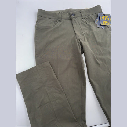 $95 Vintage 1946 Men’s Tech Power Stretch 5-Pocket Pants- Olive - Size: 32W-New