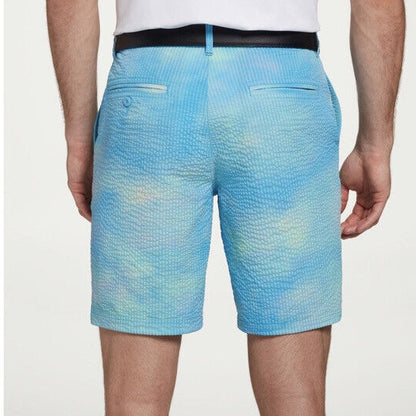 Original Penguin Mens Golf Shorts Tie-dyed ￼8”￼- Cloisonne Blue-34W- New $85