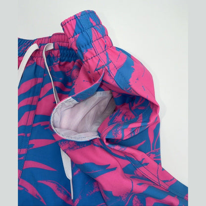 $70 Chubbies The Palm Springers 5.5" Inseam Swim Trunks-Pink/Blue-XLarge-New Tag