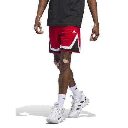 $40 Adidas Men’s Pro Block Aeroready Basketball Shorts-Red/Black-Medium-New Tag