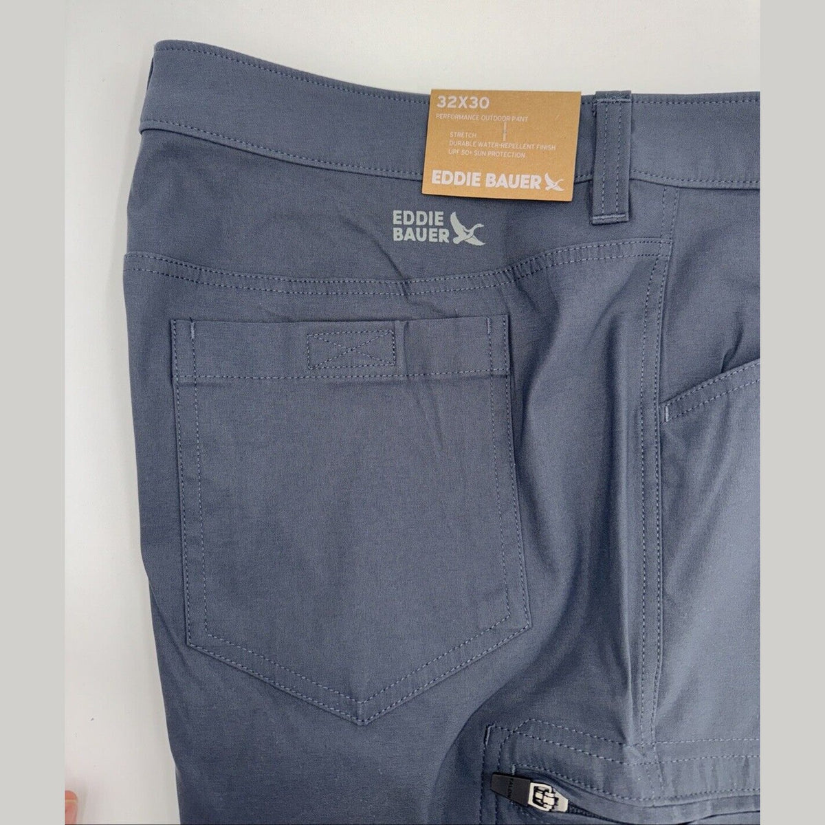 $80 Eddie Bauer Men’s Straight Fit Performance Pants- Storm Grey- 32Wx30L
