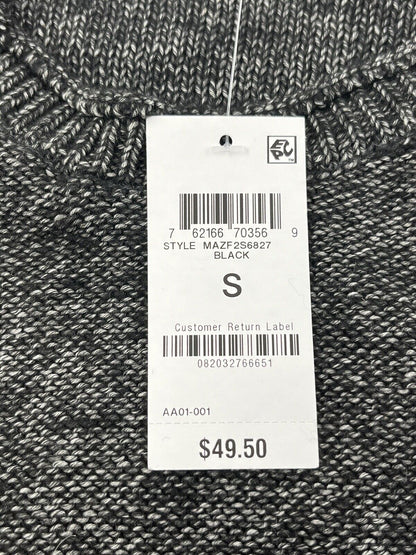 And Now This Mens Waffle-Knit Crew Neck Pullover Sweater-Black-Small-New Tag $50