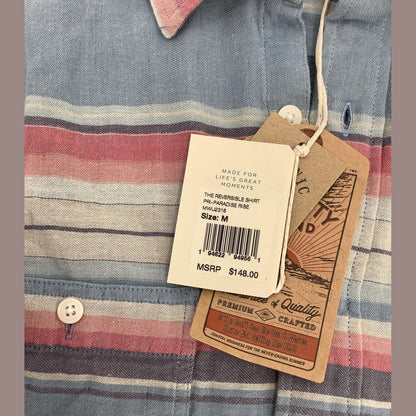 $148 Faherty Men’s The Malibu Button L/S Shirt-Paradise Rise -Medium- New Tags