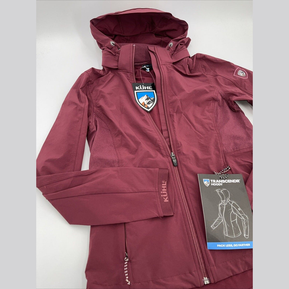 $149 Kuhl Women’s Transcendr Hoody Full Zip Jacket - Barberry Maroon-XSmall-New