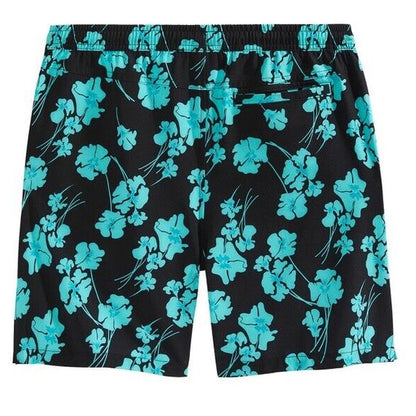 $40 Hurley Men's Salem Performance Woven Shorts-Black Teal-Medium-NEW