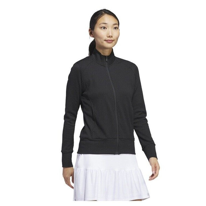 $70 New*2024 Arrival*Adidas Women’s Ultimate365 Textured Zip Jacket-Black-Medium