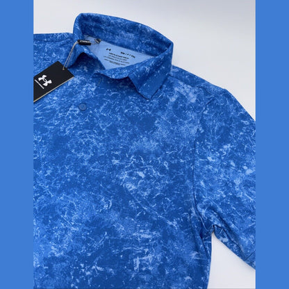 $70 Under Armour Men’s Playoff 3.0 Polo Print Shirt- Royal Blue - Small- New