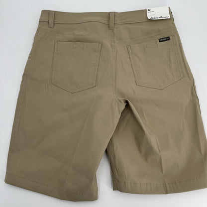 Eddie Bauer Men's Rainier Shorts 11 Inch Hiking Performance-Khaki -32W-New $70