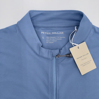 $195 Peter Millar Women’s Katy Full Zip Layer Jacket - Channel Blue- Large-New