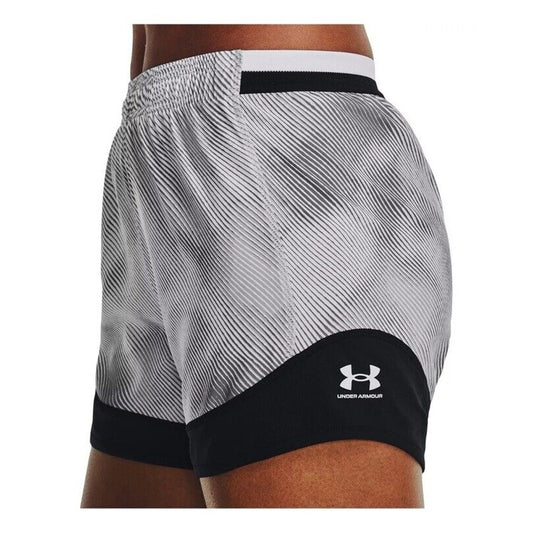 $40 Under Armour Women’s Pro Shorts PRINT Lightweight- White/Grey-Large-New