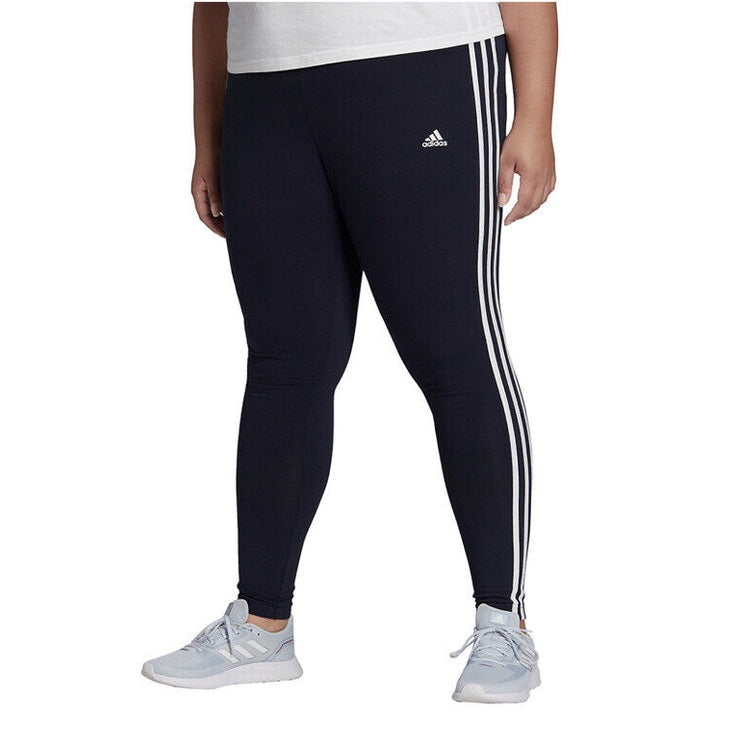 adidas Women's Essentials 3-Stripes Leg - Legend Ink/White - 1X- New Tags