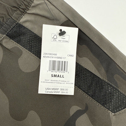 $66 RVCA Men’s Kevin Hybrid 17" Athletic Shorts- Camouflage - Small -New
