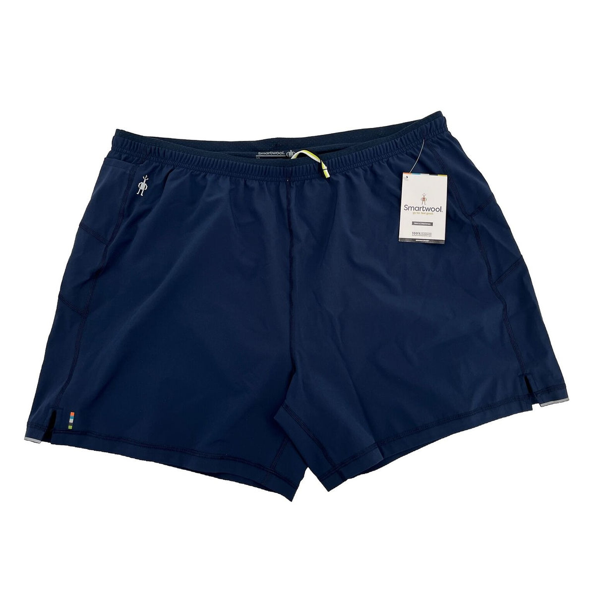 $65 Smartwool Men's Merino Sports Lined 5" Shorts -Navy Blue- XLarge -NEW Tag