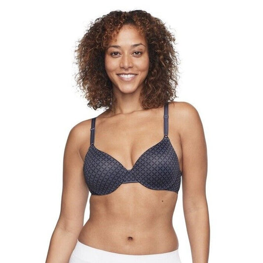 Warners This Is Not A Bra Cushioned Underwire Lightly Lined T-Shirt Bra-Gray-34C