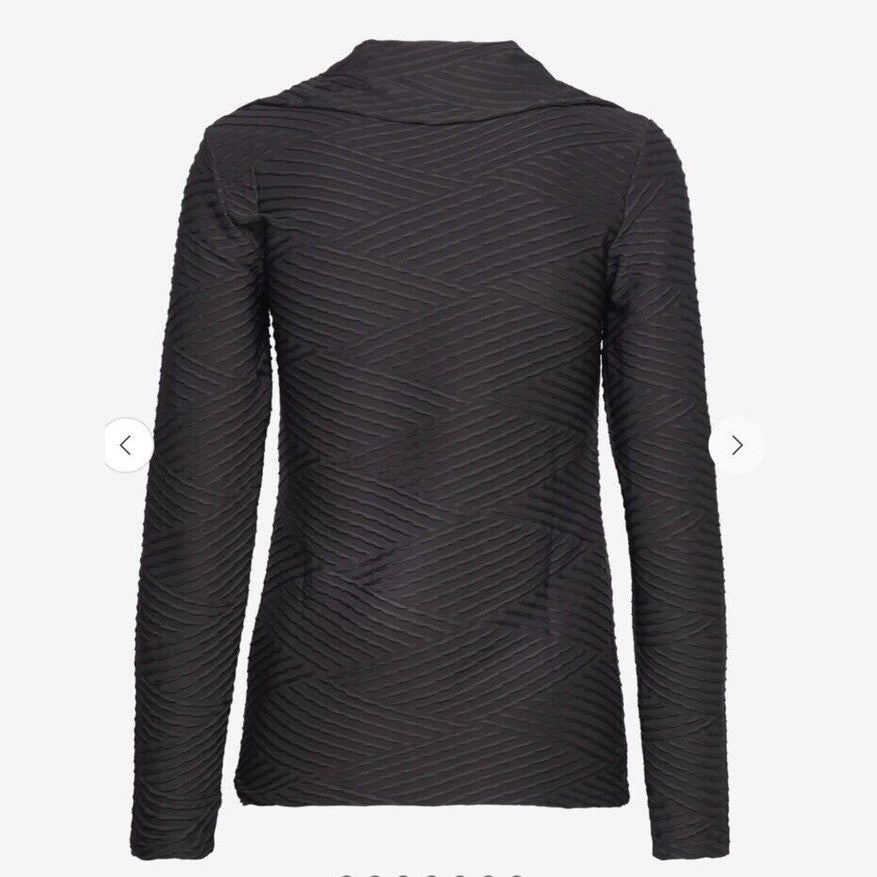 $130 DAILY SPORTS Women's Florence Roll Neck Zip Golf Shirt- Black -Medium -New