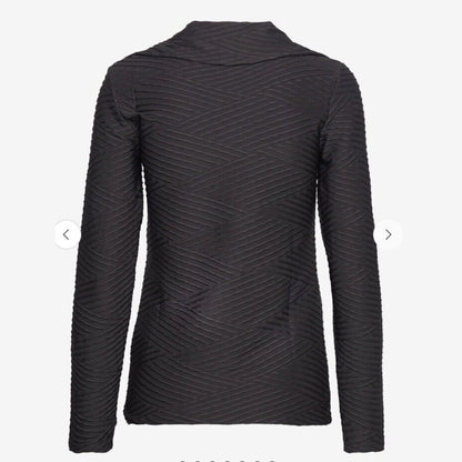 $130 DAILY SPORTS Women's Florence Roll Neck Zip Golf Shirt- Black -Medium -New