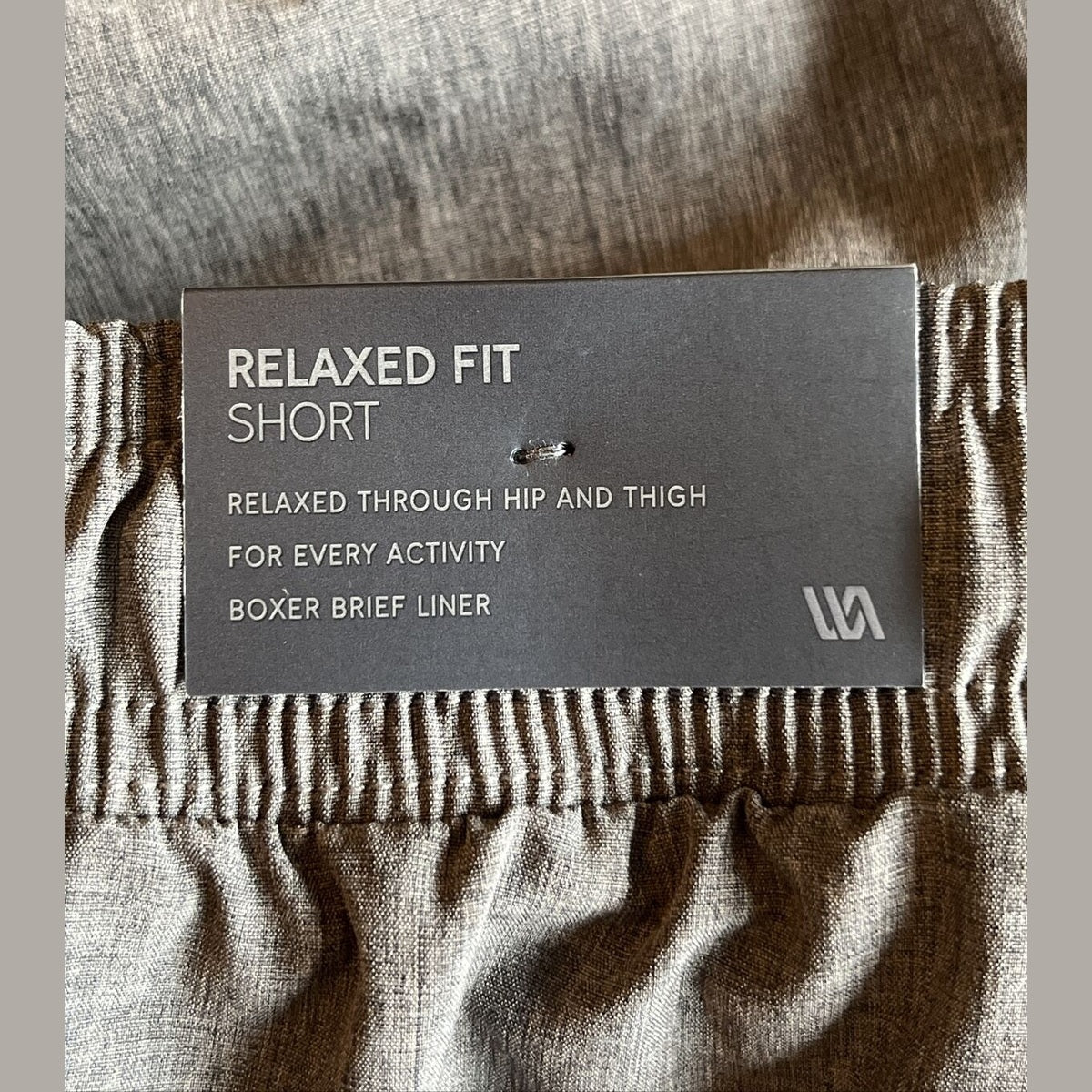 VRST Men's 7 Inch All-In Athletic Shorts-Warm Mushroom Heather-Small-New Tag $55