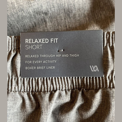 VRST Men's 7 Inch All-In Athletic Shorts-Warm Mushroom Heather-Small-New Tag $55